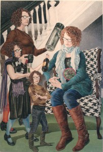 Misconceptions, 4’X6’, glitter and glue on panel