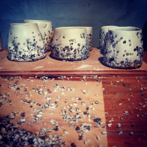 Cups Pressed in Crushed Granite
