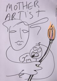 Artist mama drawing